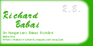 richard babai business card