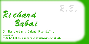 richard babai business card